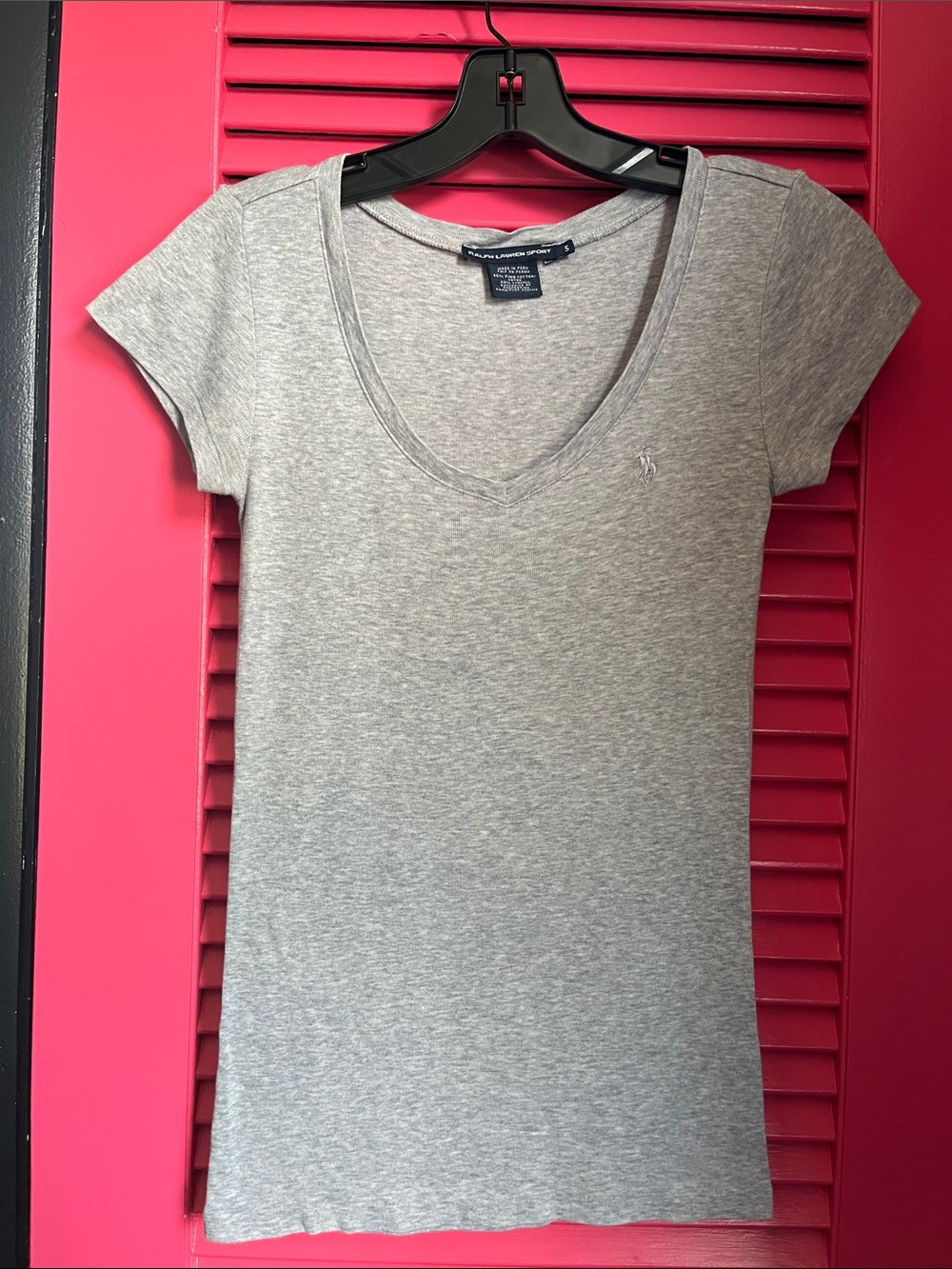 Ralph Lauren Gray V-Neck Short Sleeve Tee